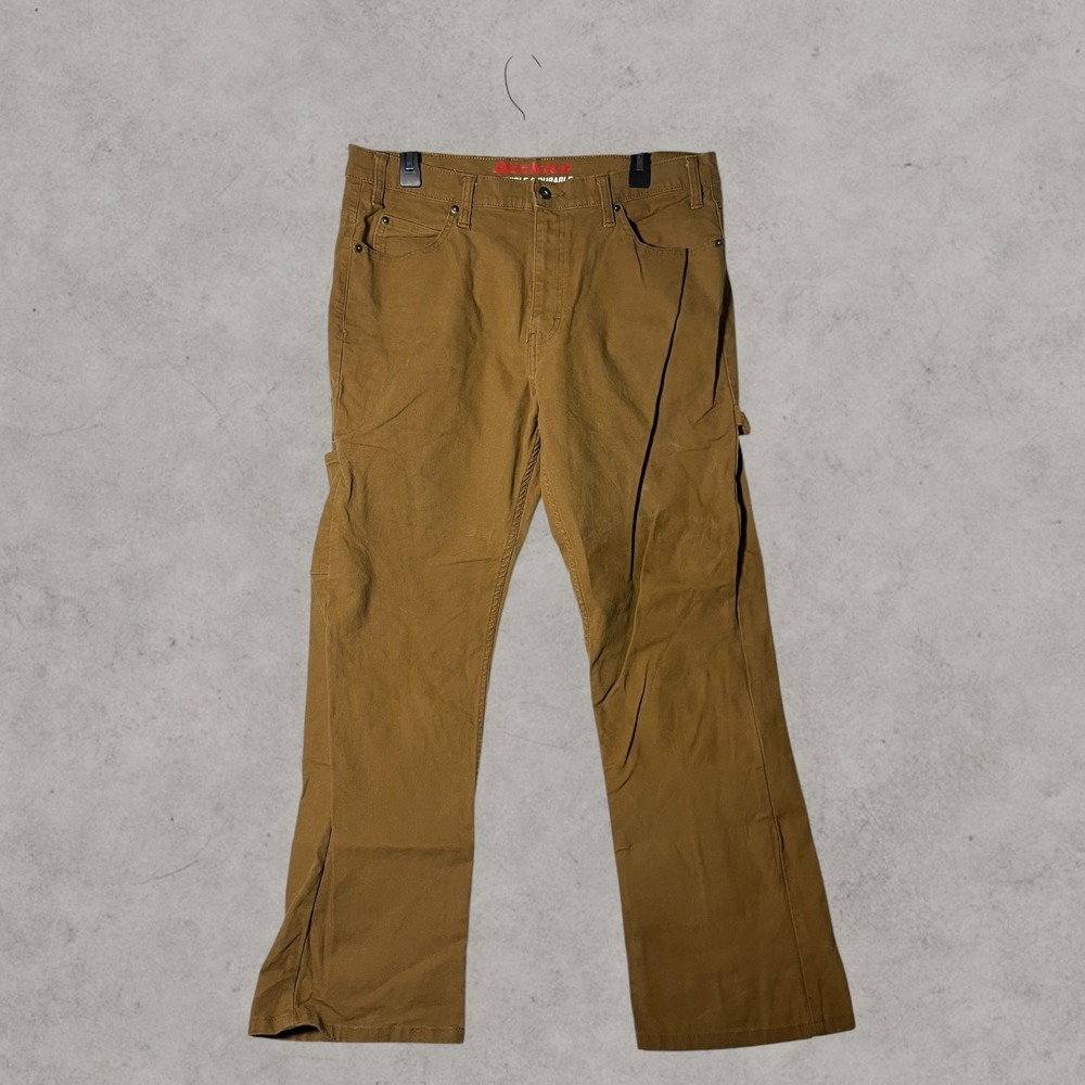 Dickies Duck Canvas Carpenter Pants Brown Workwear Utility Trousers Mens
